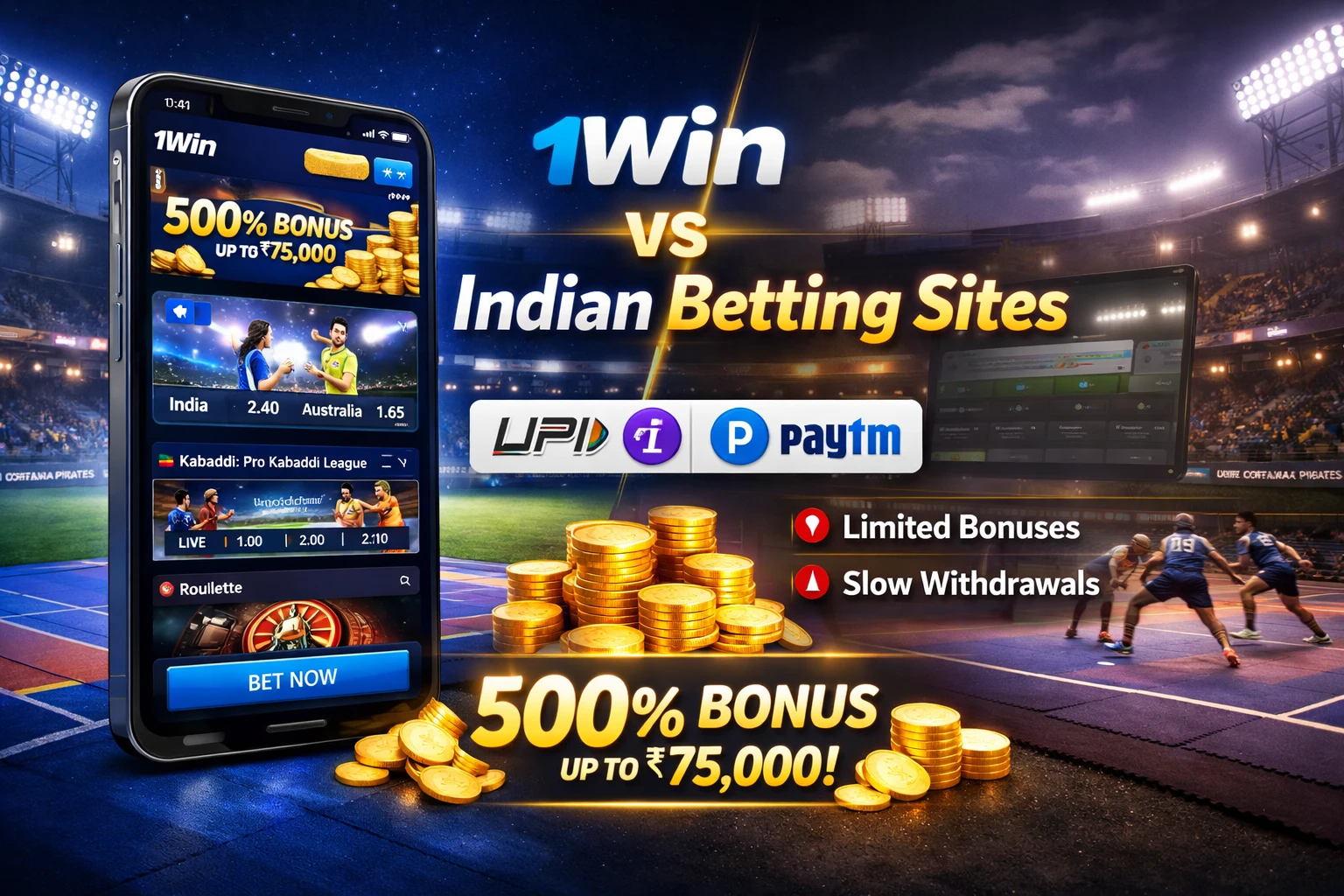 1Win India betting platform compared to top Indian sites with cricket and UPI payments
